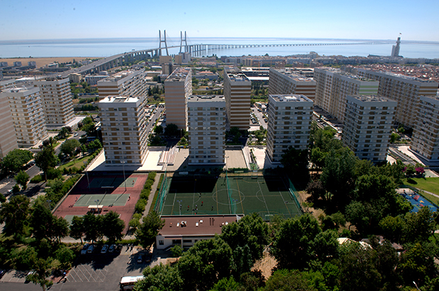 Zona norte Vista sobre as vinhas de Bucelas