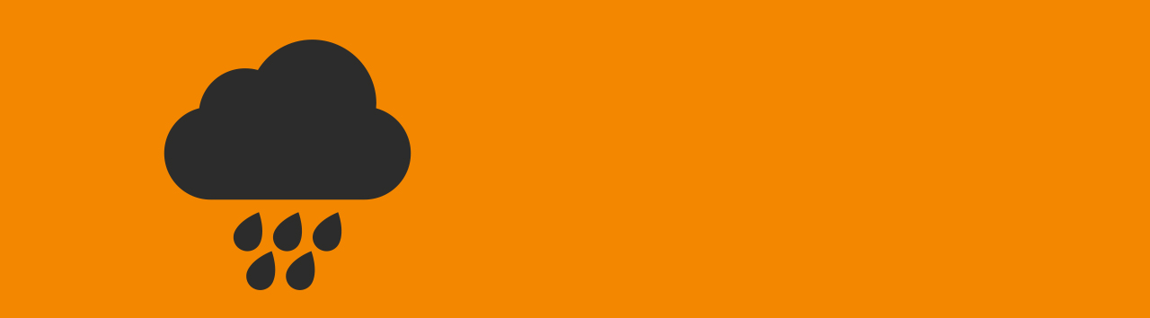 banner laranja chuva