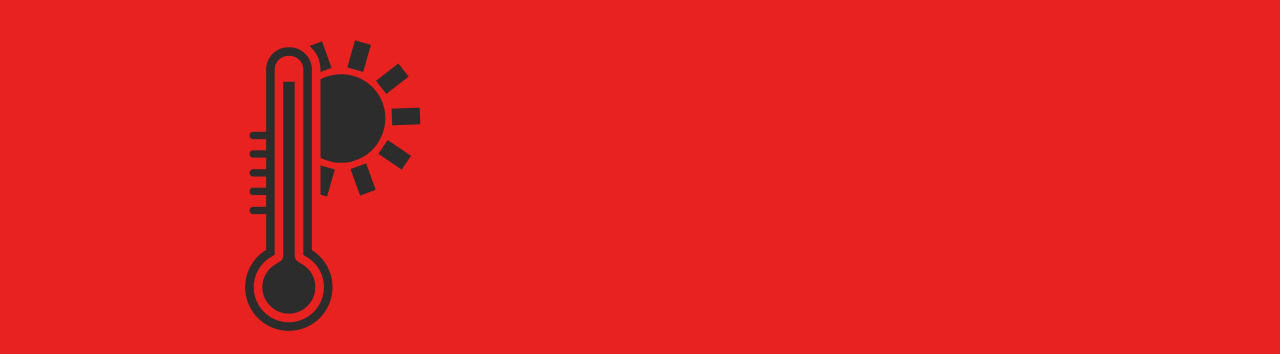 Banner Aviso Vermelho Tempo Quente
